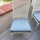 6 Louis XVI style chairs with canned back and leather seat