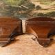 Pair of wall consoles in mahogany