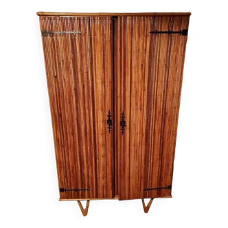 Wardrobe attributed to Audoux Minnet, 1960s, very good condition