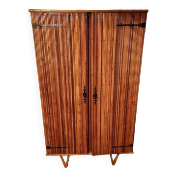Wardrobe attributed to Audoux Minnet, 1960s, very good condition