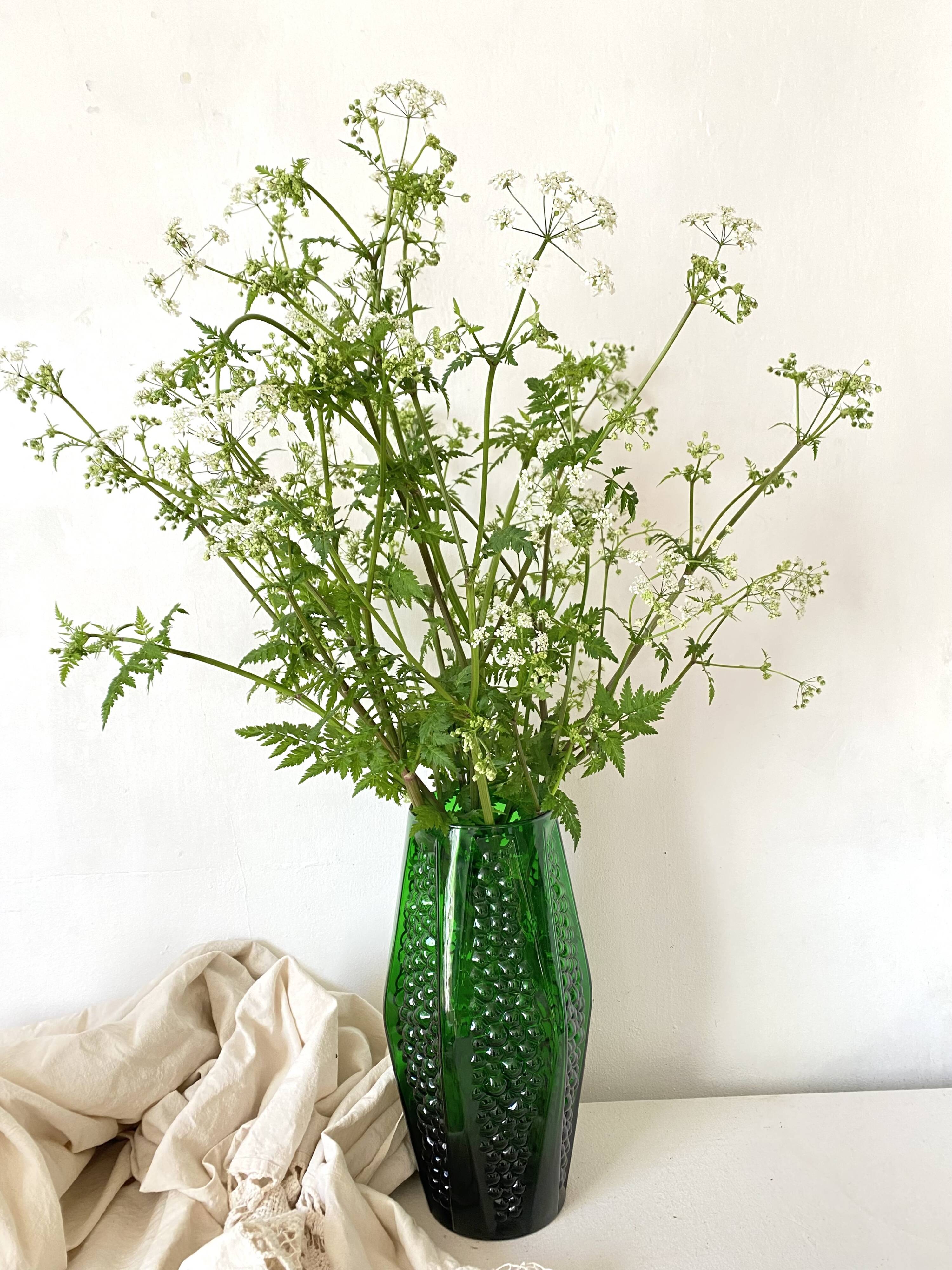 Large Art Deco glass vase 34 cm