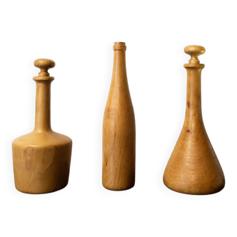 Tre vasi 35 Artigianato del legno Italia Anni '70