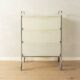 Functional rolling container with chrome frame and transparent drawers, 1980s