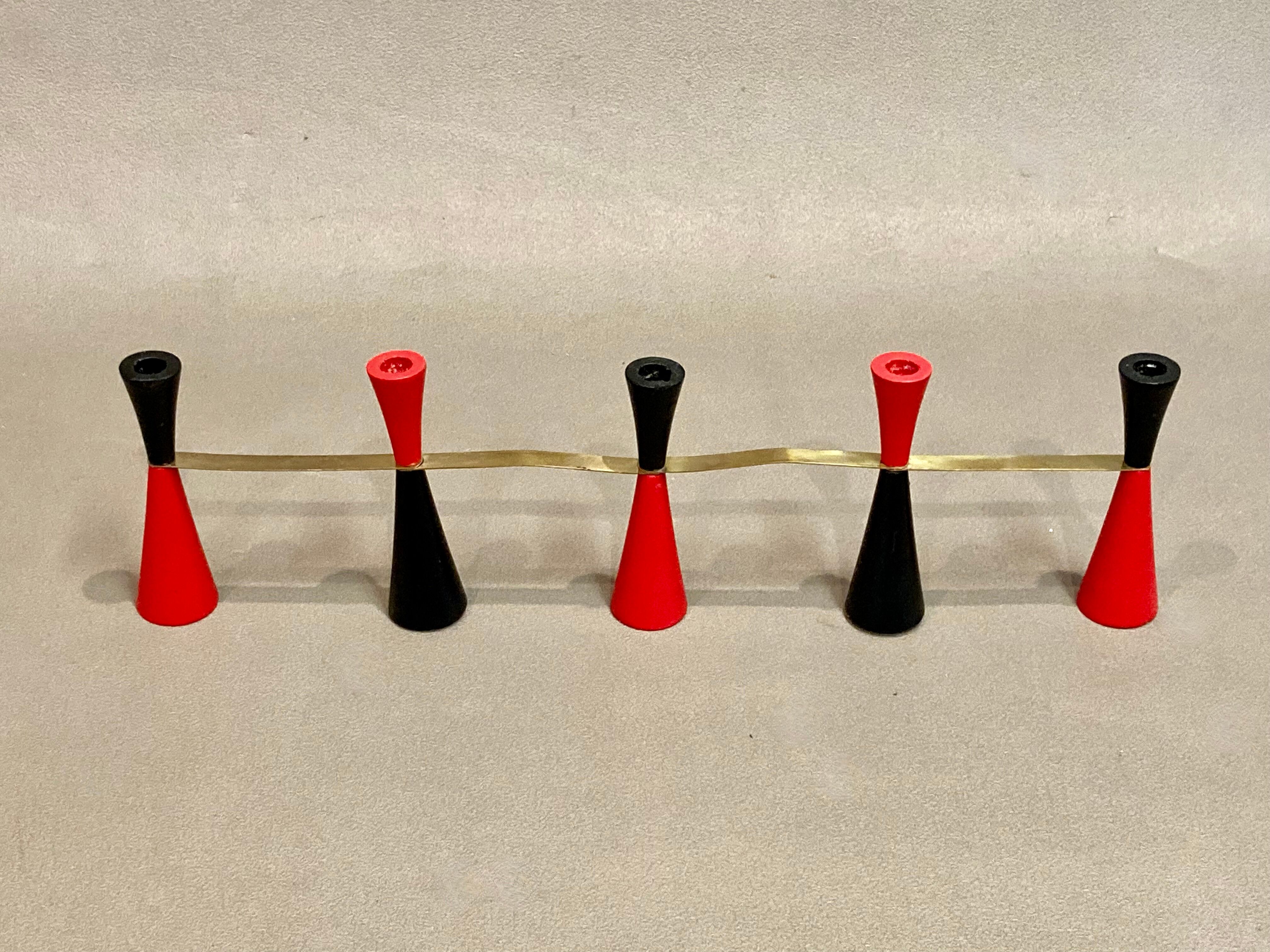 Scandinavian design candle holder 1950