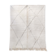 Moroccan Berber carpet Beni Ouarain ecru with black diamonds engraved 293x203cm