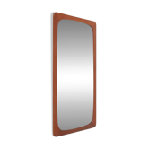 Miroir en teck entièrement restauré / design danois moderne / années 1960