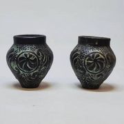 Pair of Small Decorative Vases in Terracotta, Ancient Greek Style