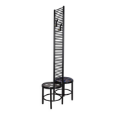 Mobilier d'entrée vintage des années 1970 avec porte-manteau et design italien.