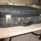 Vintage suitcase scottish fabric