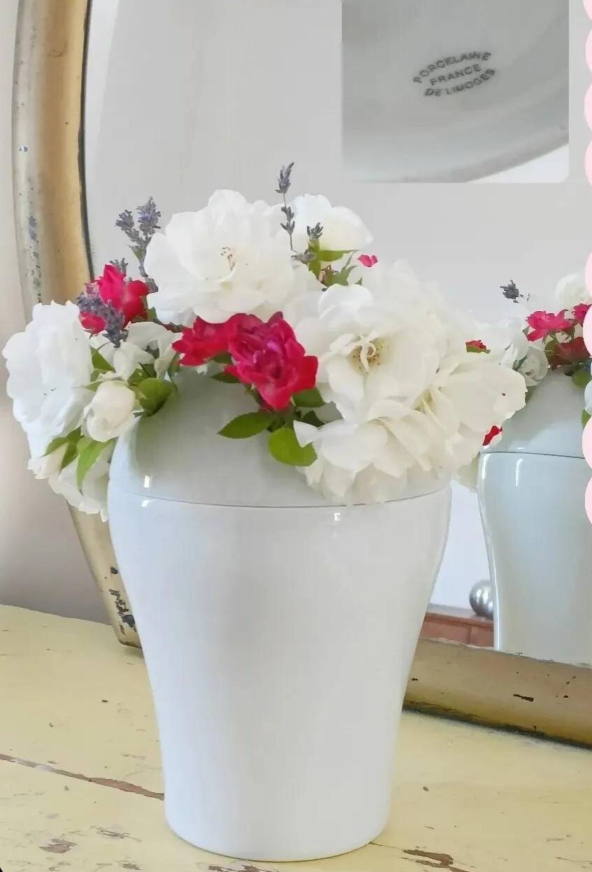 Limoges porcelain flower vase