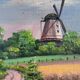 Vintage original cottage landscape oil painting