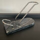 Vintage bottle holder in marble and metal