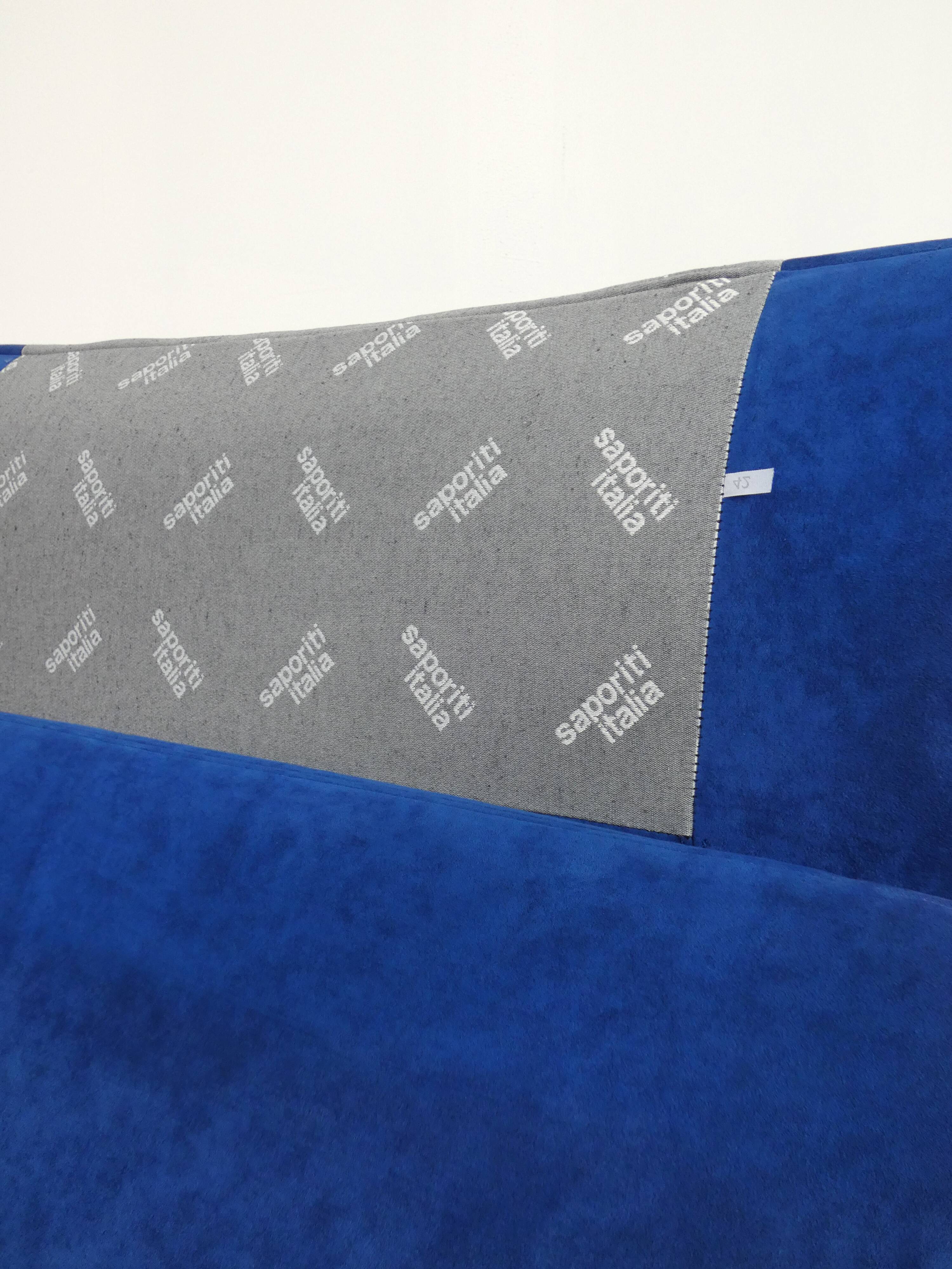 Chaises Saporiti Onda - daim bleu