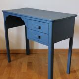 Small desk or vintage dressing table, blue