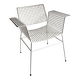 White metal wire chair from Erlau | Germany | 1960s