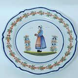 Assiette plate bretonne HB Henriot