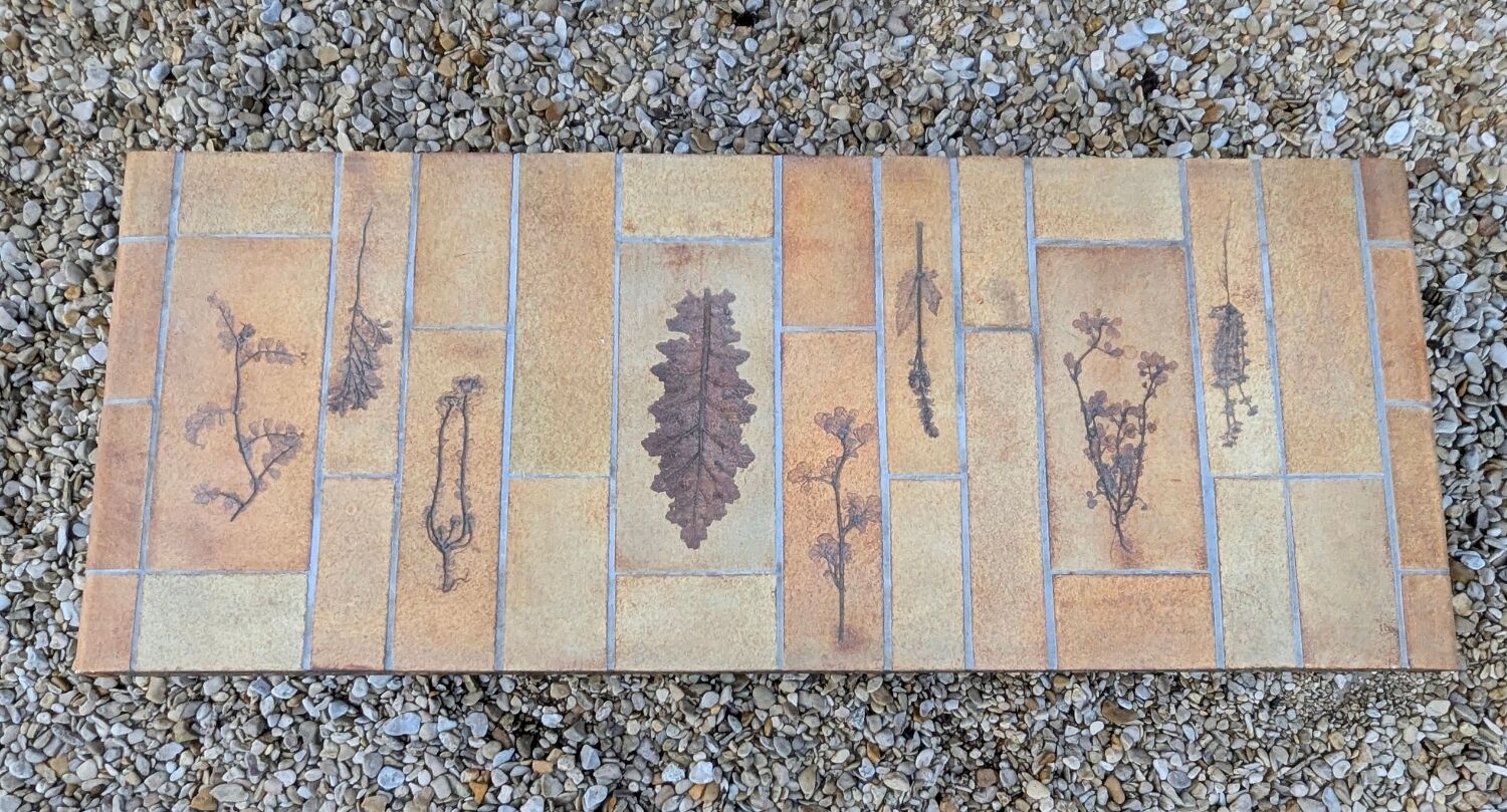 Vintage Herbier Coffee Table Capron Barrois Vallauris