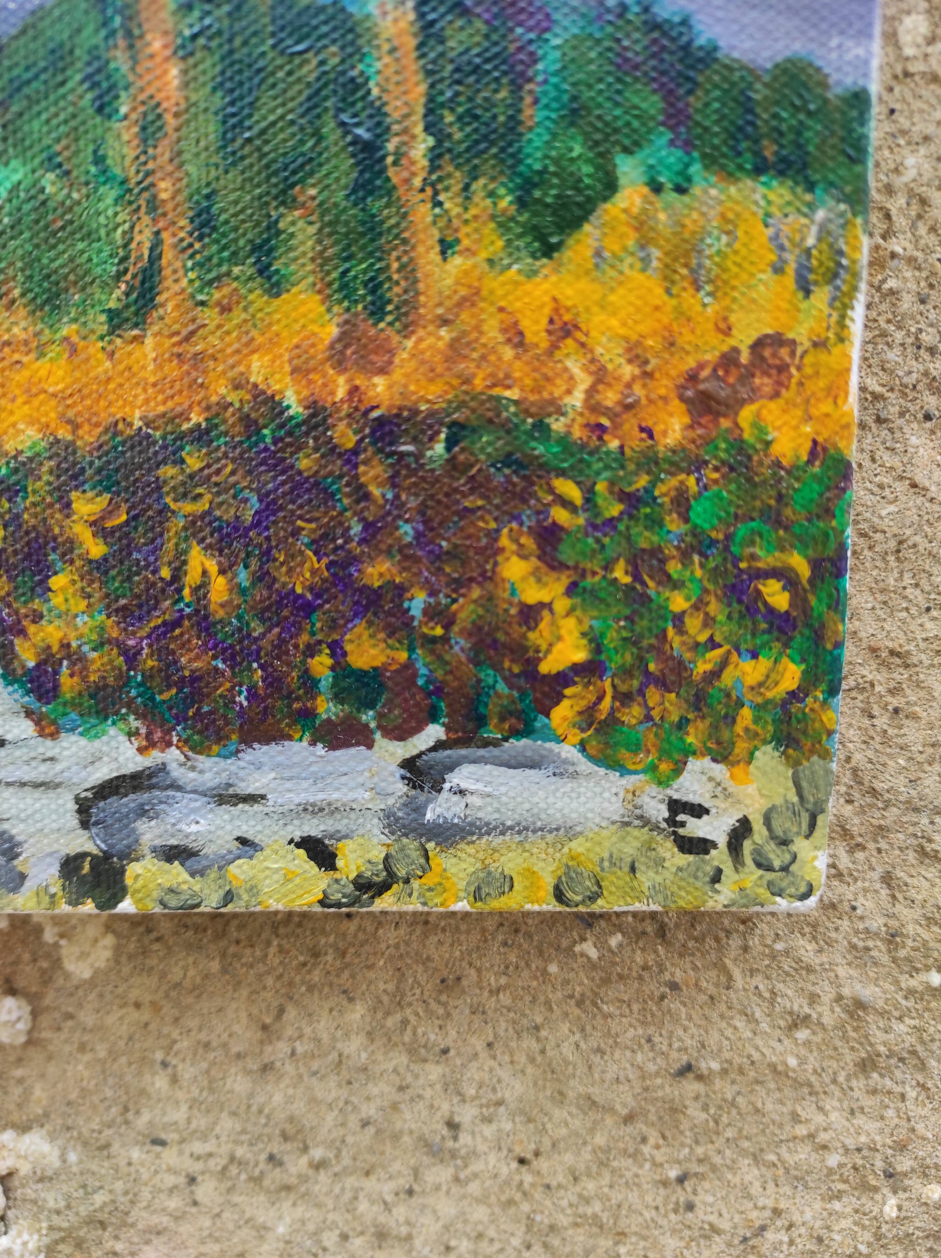 French vintage oil painting, signed CE