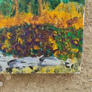 French vintage oil painting, signed CE