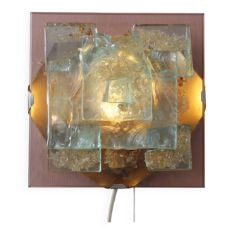 1960s Wall lamp with thick pieces of glass by Cosack, Germany