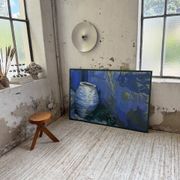 Peinture XL jarre bleue Saunière Audouze
