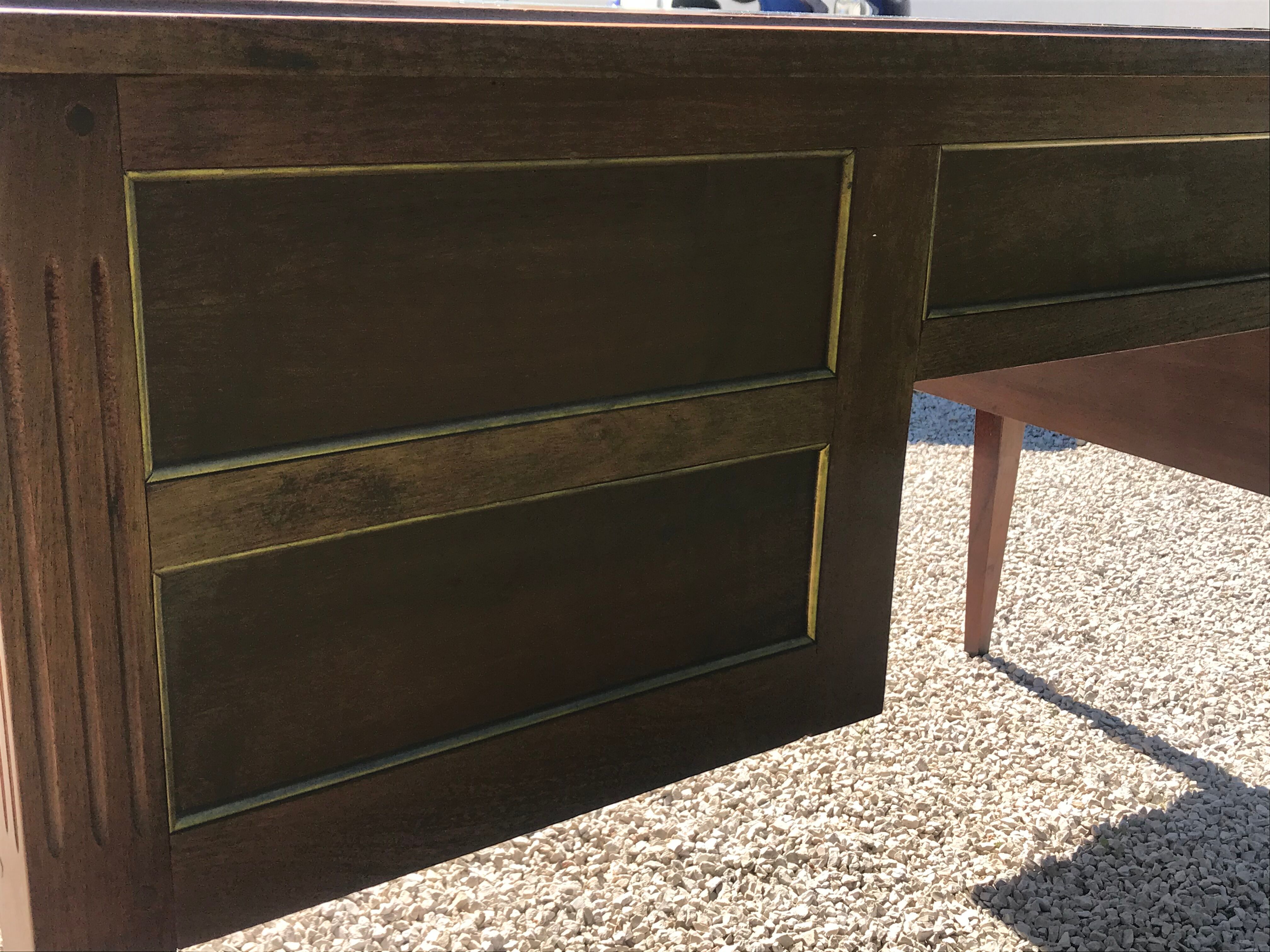 Louis XVI style desk in walnut period 1950