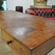 Old flat desk in cherry