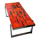 Table basse Fat Lava De Nisco des années 1970