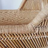 60s daybed in bamboo and wicker