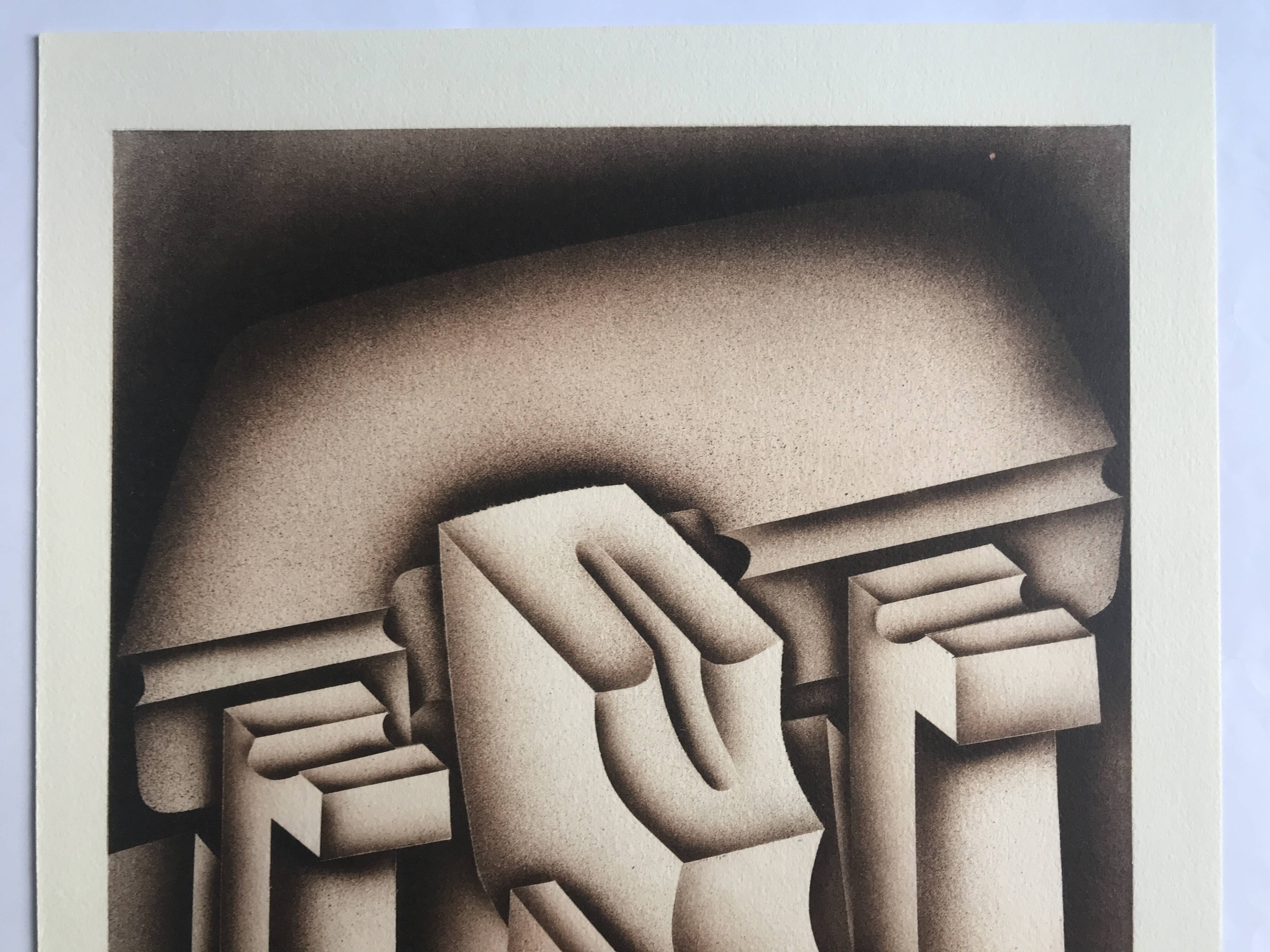 Set of 4 original lithographs by Jacques Poli, 1978. The Fire x 4.