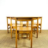 6 vintage oak chairs from the 1960s