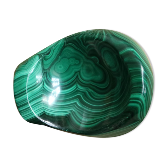 Vide poche brutaliste en malachite