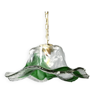 Suspension vintage en verre de Murano, pour Mazzega, années 1960