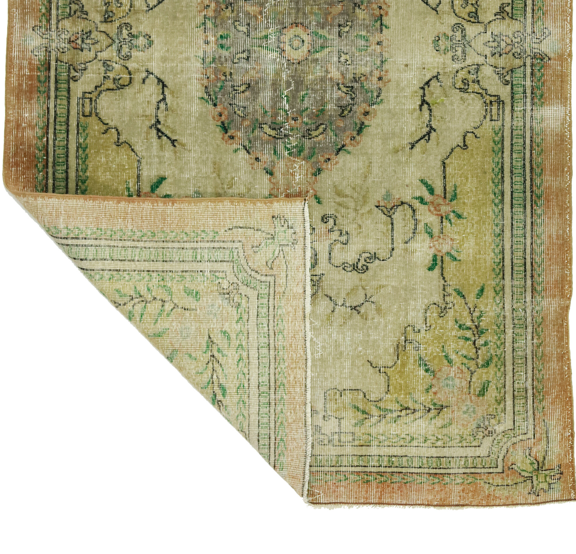 Anatolian handmade vintage rug 228 cm x 140 cm