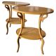 Pair of side tables decorated with swans. Empire style, Italy mid-1900s.