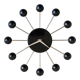 Black sputnik spider wall clock - space age - atomic
