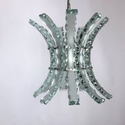 Mid-century Italian cut glass chandelier by Zero Quattro
