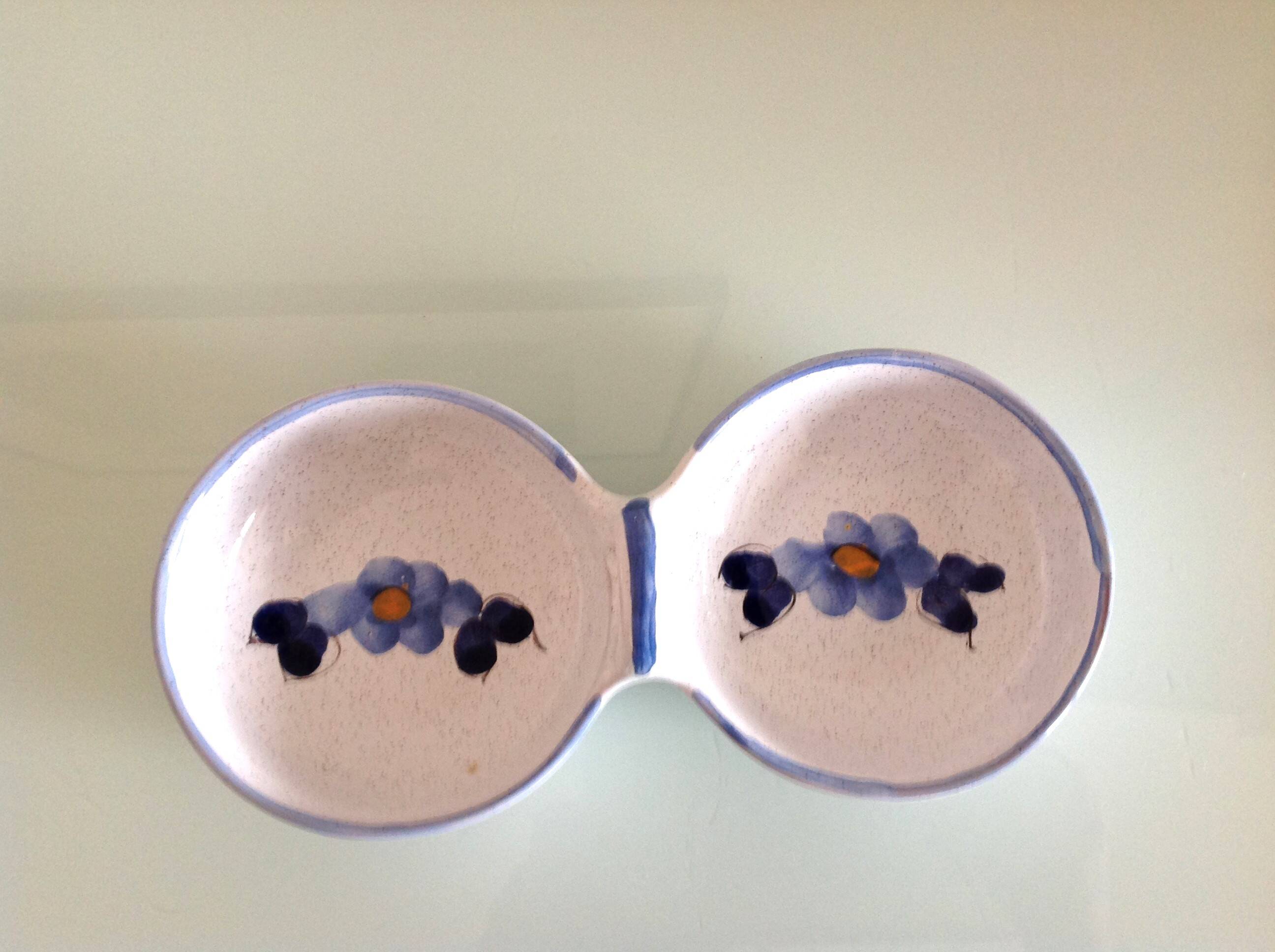 Vallauris ceramic empty pocket cup / vintage 70s