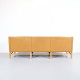 3-seater sofa in cognac leather, Georg Thams, 1960s, Grant Mobelfabrik, publisher