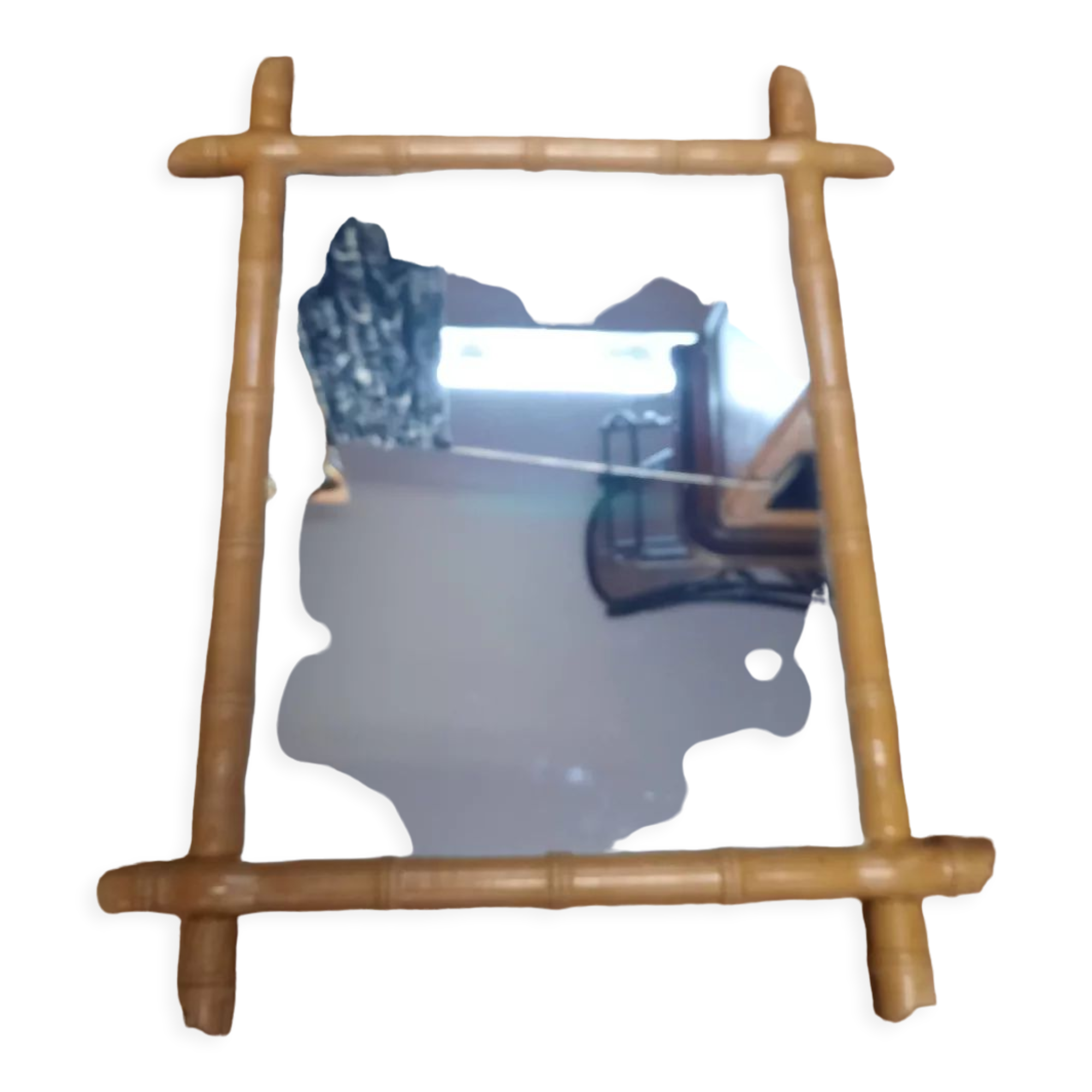 Bamboo style mirror