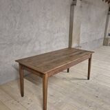 Antique rustic farmhouse table in solid oak, 19th century