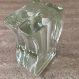 Pair of single-flower vases in glass paste from the 70s