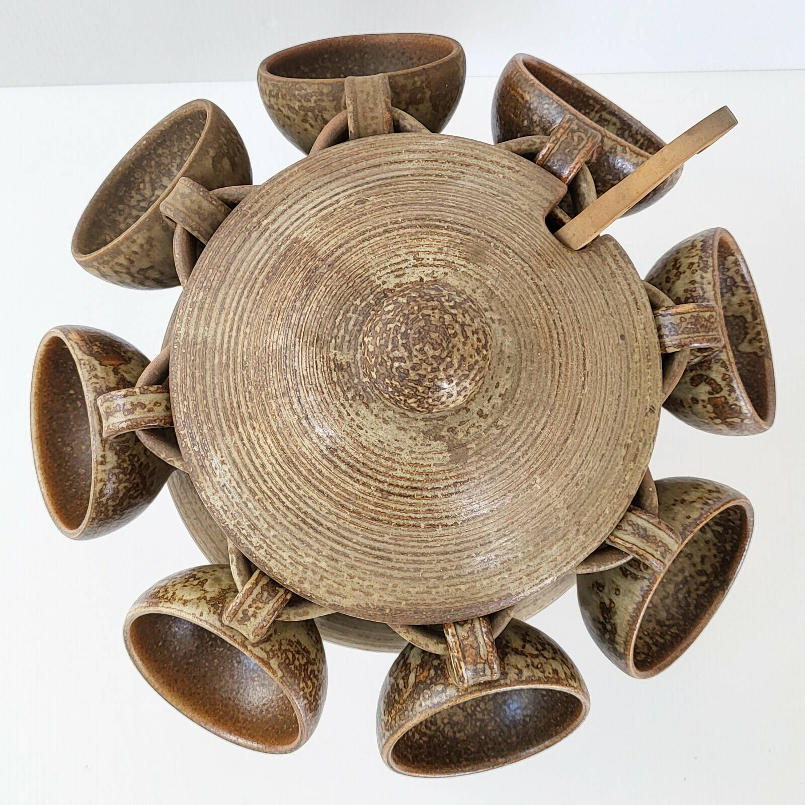 SERVICE A PUNCH/ SANGRIA VINTAGE 1970 IN STONEWARE KERALUC 70S 1970S 1970S