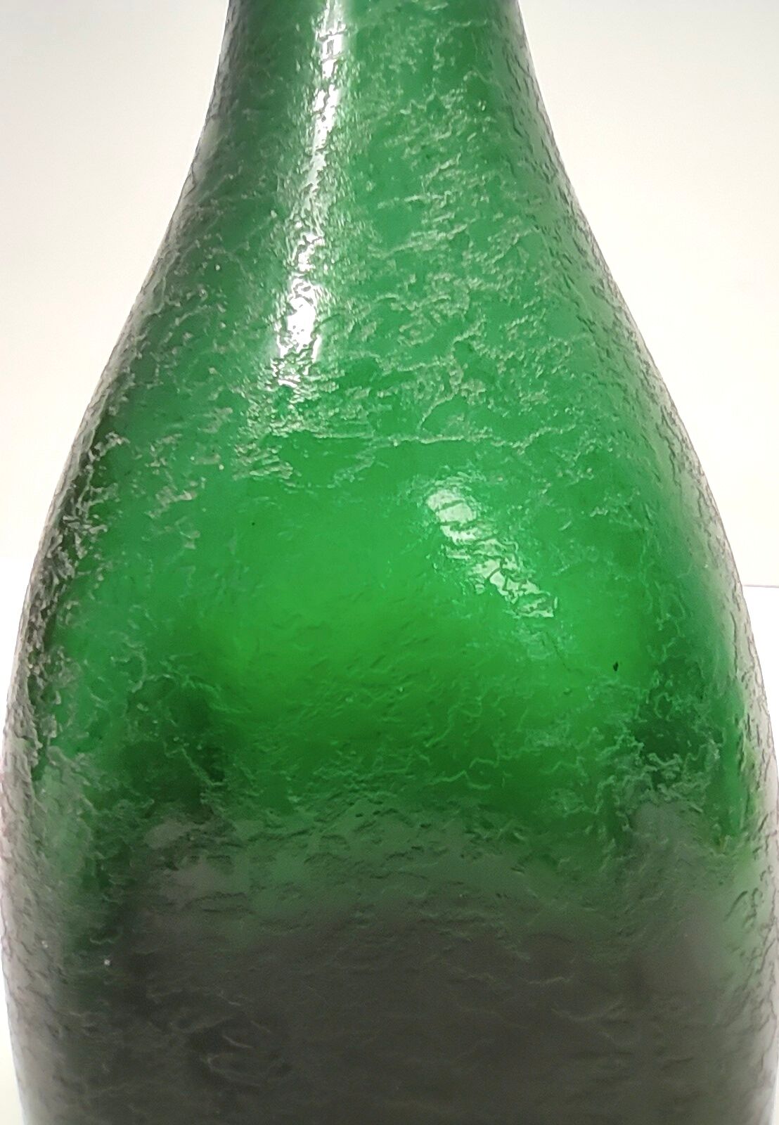 Vintage Emerald Green Corroso Murano Glass Vase by Seguso, Italy