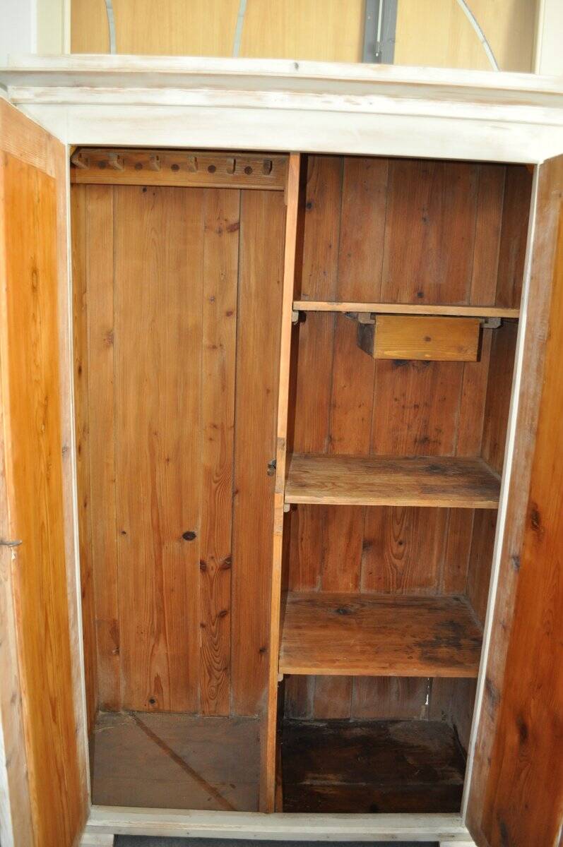 Painted double wardrobe in wood