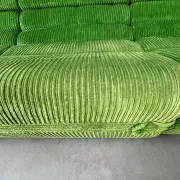 Modular green velvet corner sofa, 1970s
