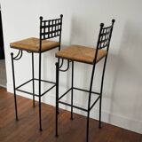 Tabouret de bar en fer forgé