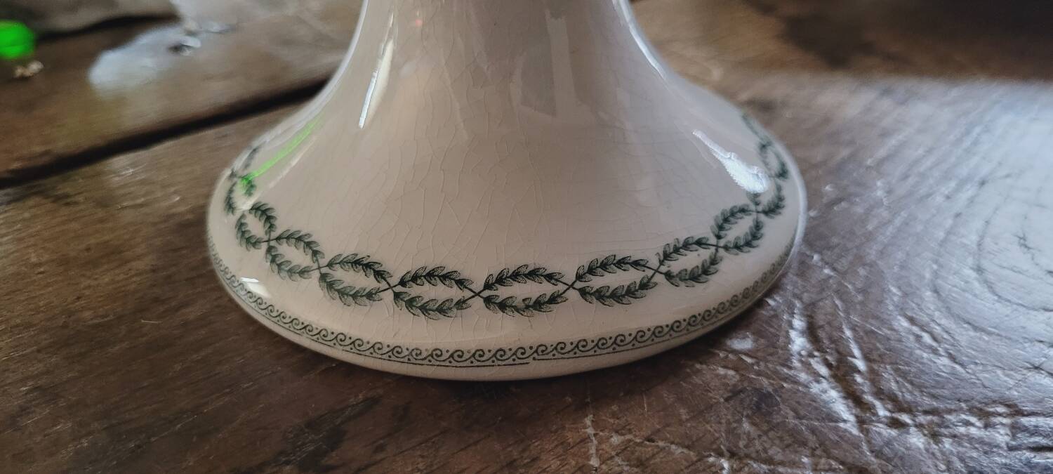 Sarreguemines iron earth compote dish