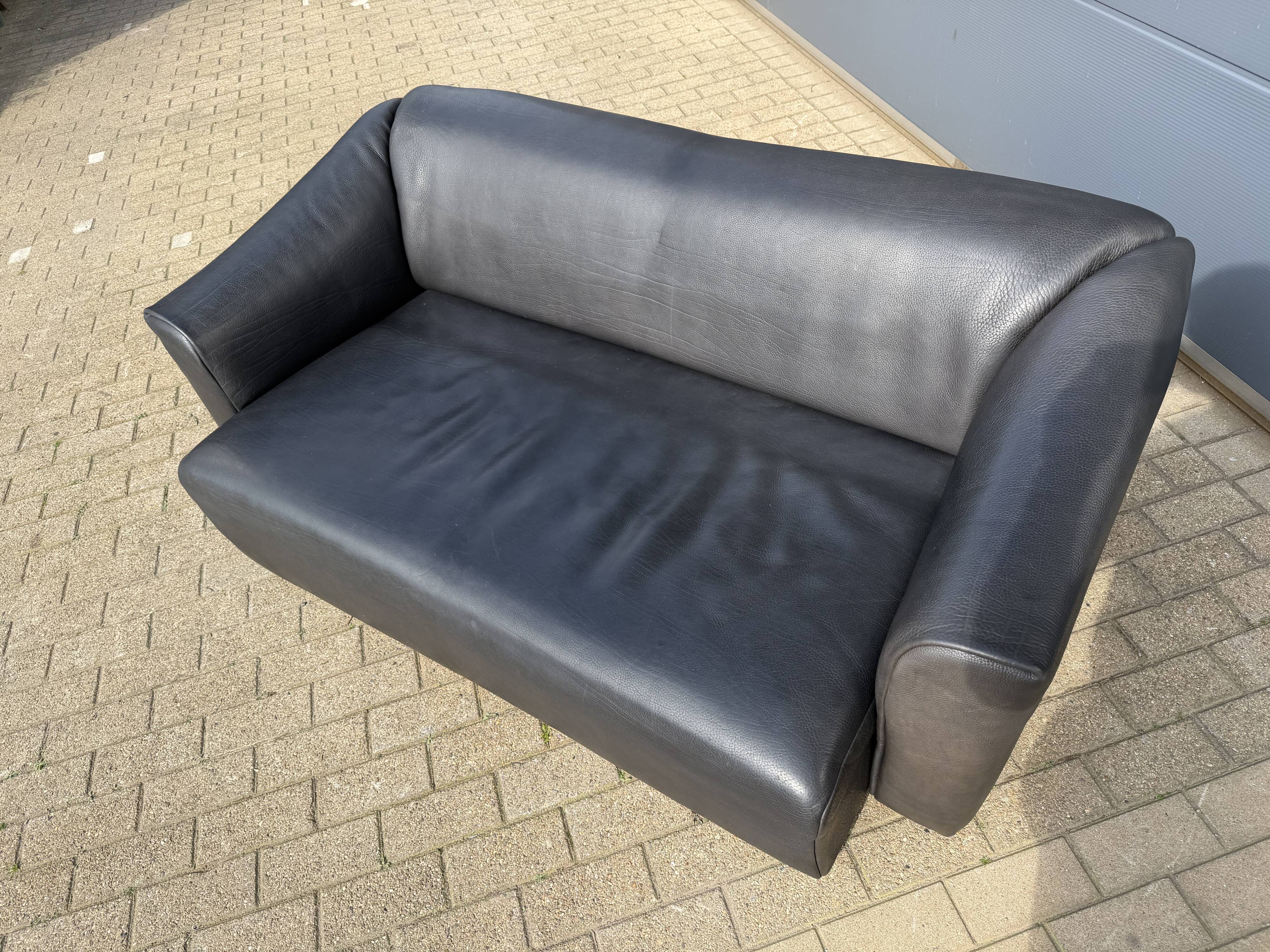De Sede Ds47 3-seater in buffalo leather NECK 5 mm black leather