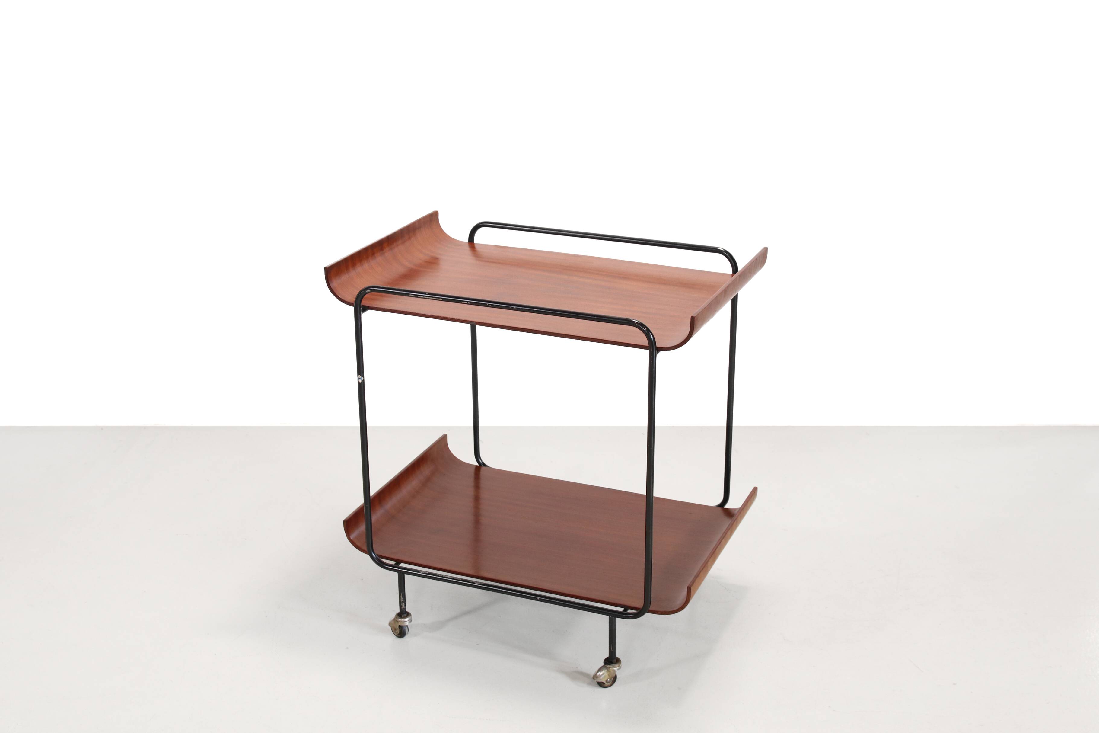 Plywood tea trolley by Franco Campo and Carlo Graffi for Stilcasa